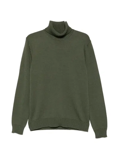 Zanone Roll-neck Ribbed Sweater In Multi