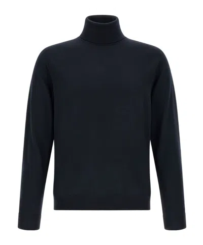 Zanone Turtle-neck Sweater In Black
