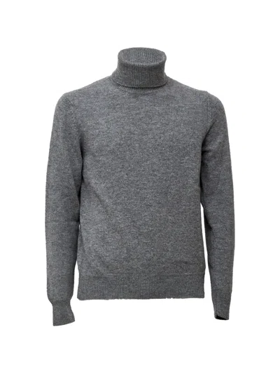 Zanone Man Turtleneck Grey Size 42 Virgin Wool In Gray