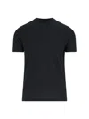 Zanone Round Neck Black Cotton T-shirt