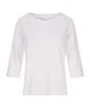 Zanone White Sweater With 3/4 Sleeve In White