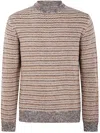 Zanone Round Neck Slim Fit Sweater Clothing In Brown