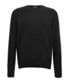 Zanone Black Crewneck Sweater In Black