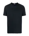 Zanone Blue Cotton T-shirt In Black