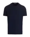 Zanone Regular-fit Cotton Knit Sweater With Ribbed Trims In Black