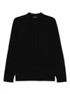 Zanone Virgin-wool Button-front Shirt In Black