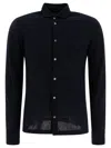 Zanone Collared Button-down Shirt With Cuff Buttons In Black