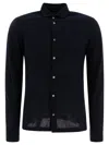 Zanone Collared Button-down Shirt With Cuff Buttons In Black