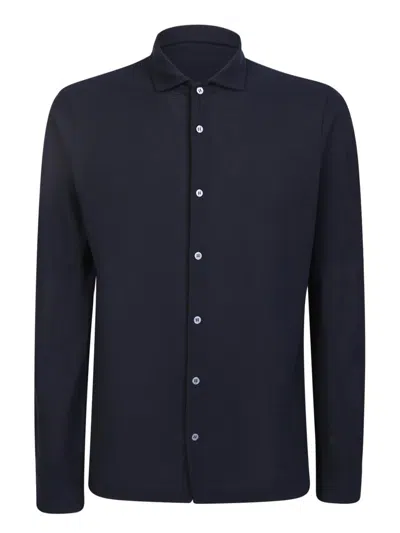 Zanone Regular-fit Cotton Shirt In Blue