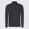 Zanone Dark Blue Cotton Shirt In Multi