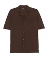 Zanone Short Sleeve Buttoned Shirt In Brown
