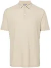 Zanone Short-sleeve Cotton Polo Shirt In Neutrals