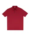 Zanone Short-sleeve Cotton Polo Shirt In Red