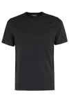 Zanone Jersey Crew Neck T-shirt In Black