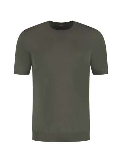 Zanone Short-sleeve Knitwear In Green