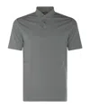Zanone Dark Grey Cotton Polo Shirt In Gray