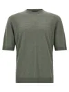 Zanone Short Sleeve Sweater In Green