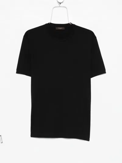 Zanone Short-sleeve T-shirt In Black