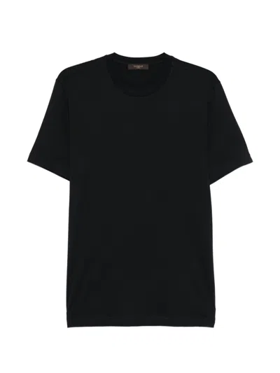 Zanone Short-sleeve T-shirt In Black