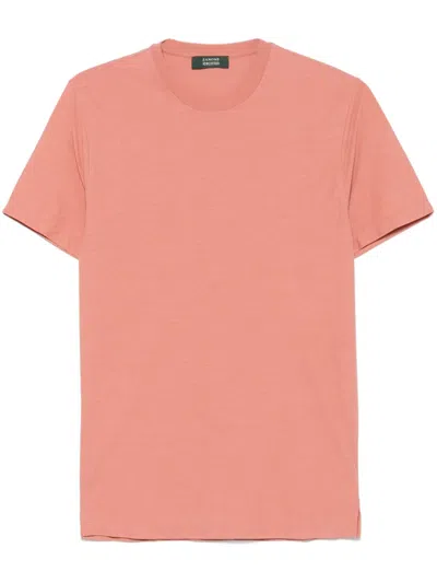 Zanone Short-sleeve T-shirt In Pink