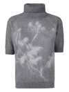 Zanone Short-sleeve Turtleneck Sweater In Gray