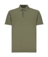 Zanone Green Ice Cotton Three Buttons Polo Shirt In Green