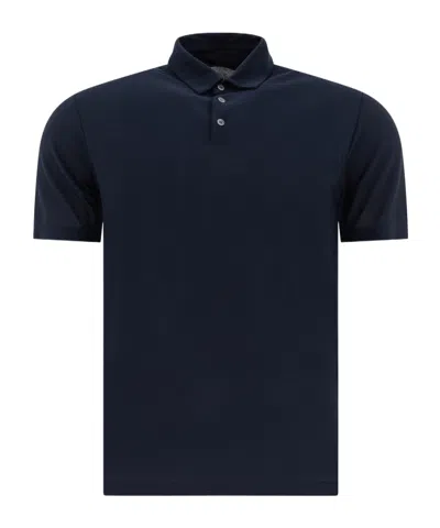Zanone Short-sleeved Polo Shirt In Black