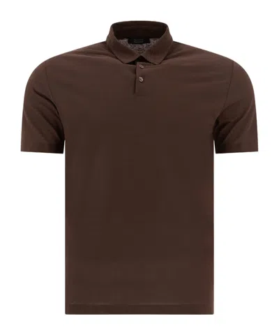 Zanone Short-sleeved Polo Shirt In Black