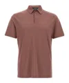 Zanone 'ice Cotton' Polo Shirt In Brown