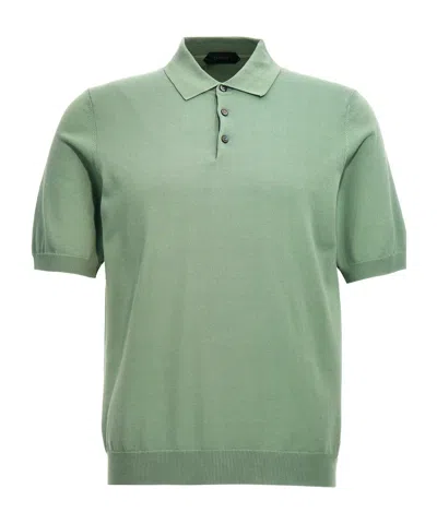 Zanone Green Cotton Polo