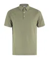 Zanone Green Ice Cotton Three Buttons Polo Shirt In Nude