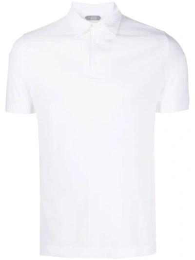 Zanone Jersey Polo Shirt In White