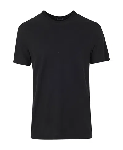 Zanone Short-sleeved T-shirt In Black