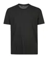 Zanone Jersey Crew Neck T-shirt In Black