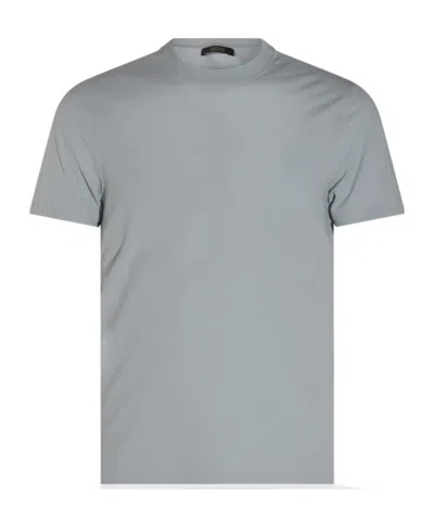 Zanone Short-sleeved T-shirt In Gray