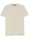 Zanone Short Sleeves Classic T-shirt In Beige