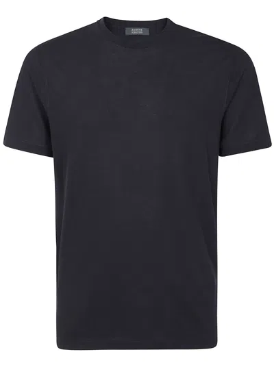 Zanone Short Sleeves Classic T-shirt Clothing In Black