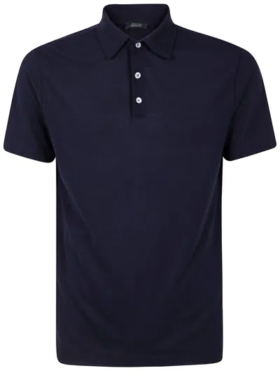 Zanone Short Sleeves Polo Shirt In Blue