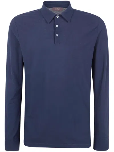 Zanone Short Sleeves Polo Shirt In Blue