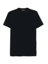 Zanone Crew Neck Short Sleeve Basic T-shirt In Black