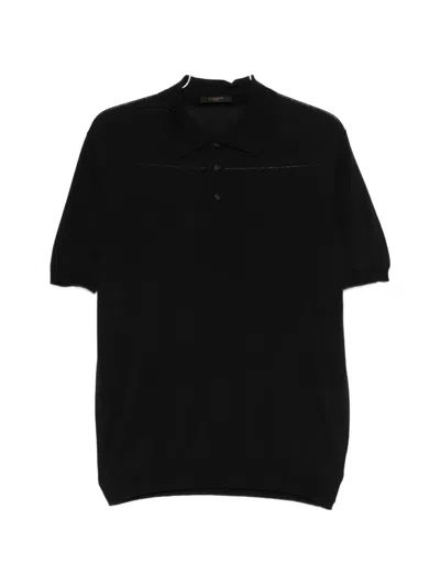 Zanone Short-sleeve Polo Shirt In Black