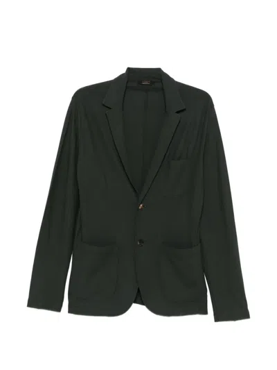 Zanone Single-breasted Blazer In Black