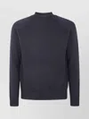 Zanone Stockinette Stitch Slim Fit Raglan Sleeved Mock Neck Sweater Clothing In Black
