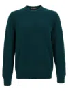 Zanone Slim Fit Virgin Wool Crewneck Sweater In Green