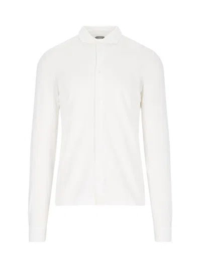 Zanone Slim Shirt In Bianco