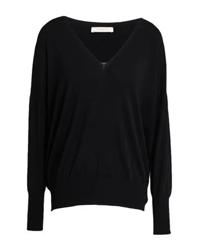 Zanone Slowear Woman Sweater Black Size 8 Virgin Wool, Polyamide