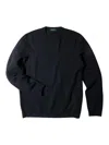 Zanone Fine-knit Long-sleeved Fabric Pullover Sweater In Black