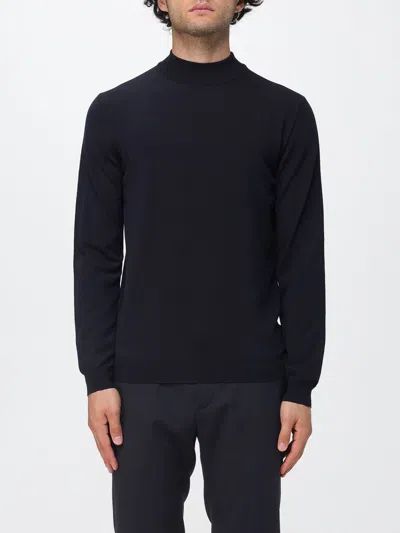 Zanone Sweater Men Color Blue In Black