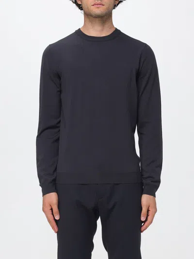 Zanone Sweater Men Color Charcoal In Black