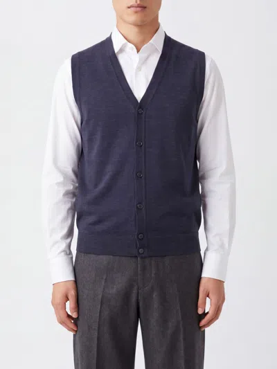 Zanone Sweater Men Color Grey In Blue